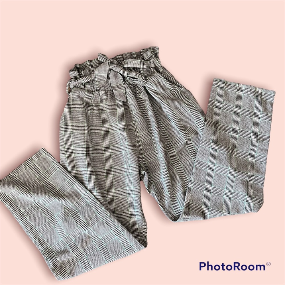 Houndstooth plaid slacks